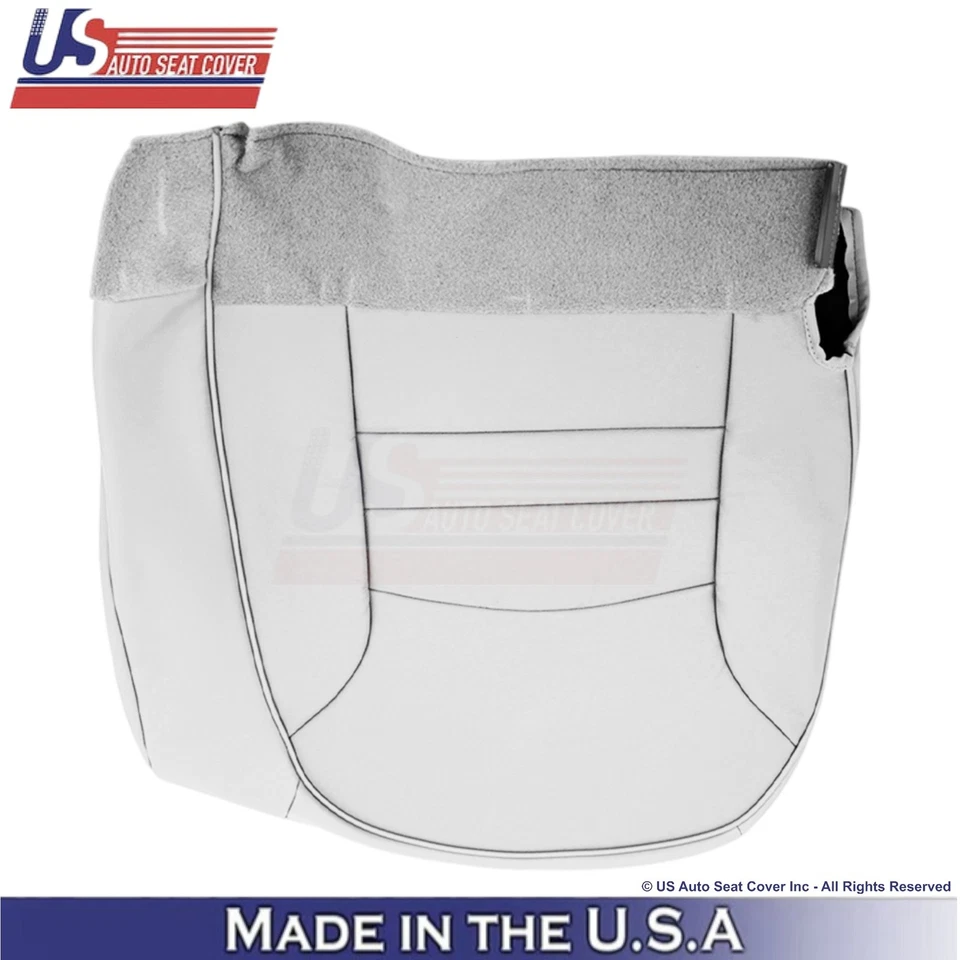 Fundas de repuesto delanteras blancas para Ford Crown Victoria 1998-2002 de cuero sintético Foto 2 de 4