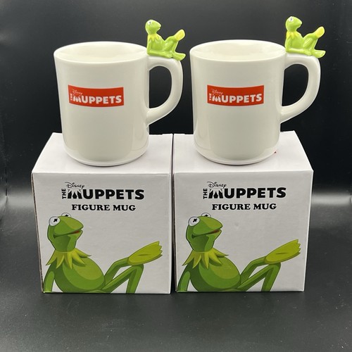 The Muppets Kermit Mascot Mug White with mascot New Set of 2 from Japan Mug cup - Picture 1 of 13
