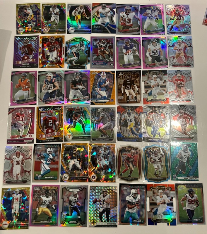 NFL Prizm & Topps Chrome (65) Card Refractor Lot