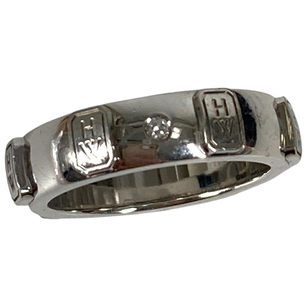 【最終価格】Harry Winston ノベルティ　一輪挿し HARRY WINSTON 1P Diamond HW Logo Band Ring K18, 18K Ring Au750