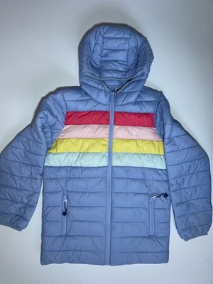 Joules Kinnaird Jacke Kinder Alter 12-13 Jahre wattiert blau Regenbogen Mantel