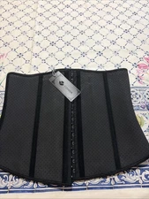 Womens Size Large Black Waist Trainer By Yianna Latex/cotton