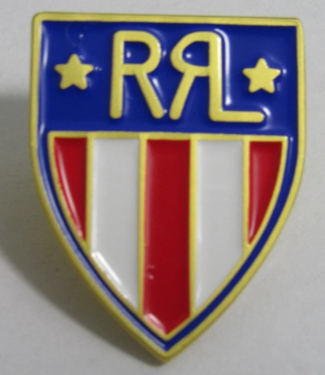 Retro Double RL Ralph Lauren USA Shield Brass Brooch Lapel Pin! - Image 3 of 4