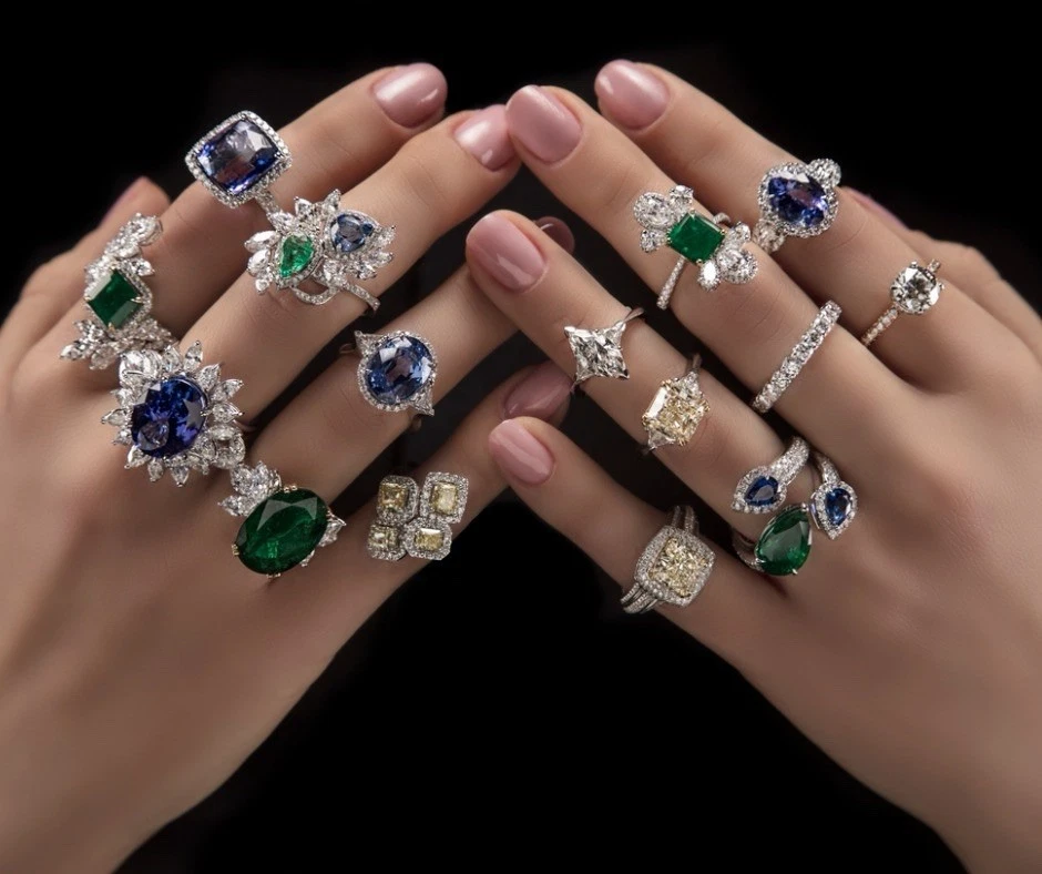10 anillos deslumbrantes hechos con elementos reales de Swarovski Foto 3 de 3