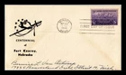 DR JIM STAMPS US COVER FORT KEARNY 100TH ANNIVERSARY FDC THERMOGRAPHED CACHET