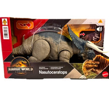 Mattel Jurassic World Wild Roar Nasutoceratops Dinosaur Action Figure NEW in BOX