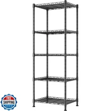 REGILLER 5-Wire Shelving Metal Storage Rack Adjustable Shelves,Standing Stora