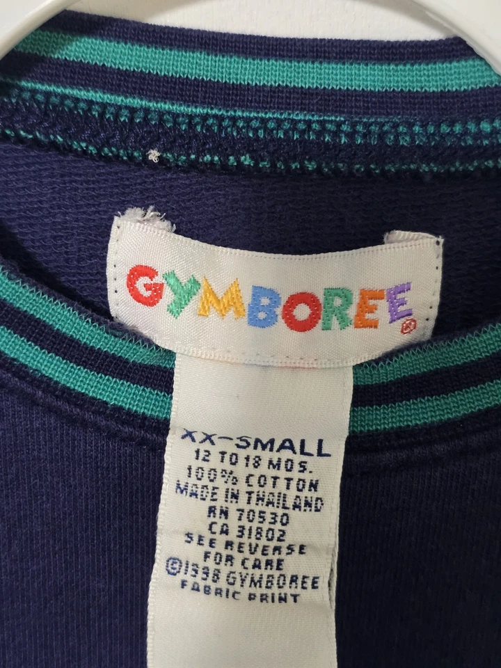 Camisa de Golf Bordada en Bloque de Color Primario Gimboree Arco Iris Años 90 De Colección 12-18 meses Foto 4 de 4