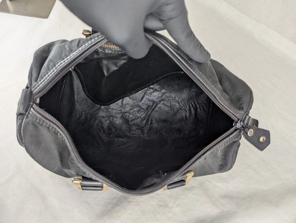 正品复古 Christian Dior 1980 年代波士顿行李袋黑色法国制造 — 第 3/4 张图片