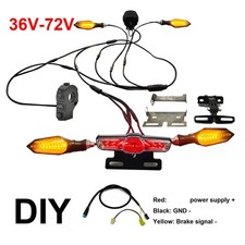 36V 48V 60V 72V Ebike HeadLight Front Rear Turn Flash Horn Brake Lights Kit