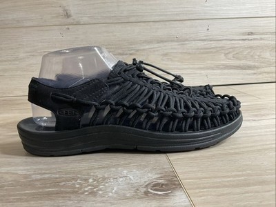 KEEN Uneek Sandals Black Womens 8.5 Hiking Open Air Sneaker Water Shoes Paracord