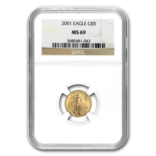 2001 1/10 oz American Gold Eagle MS-69 NGC