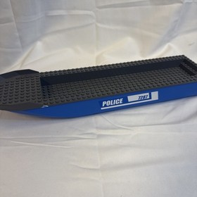 Lego City 7287 Police Blue Boat Hull Unitary 51 x 12 x 6 Blue Hull With Gray Top