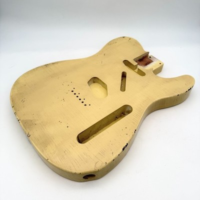 MJT Telecaster Body Relic Alder Nitro Vintage White mjt5532