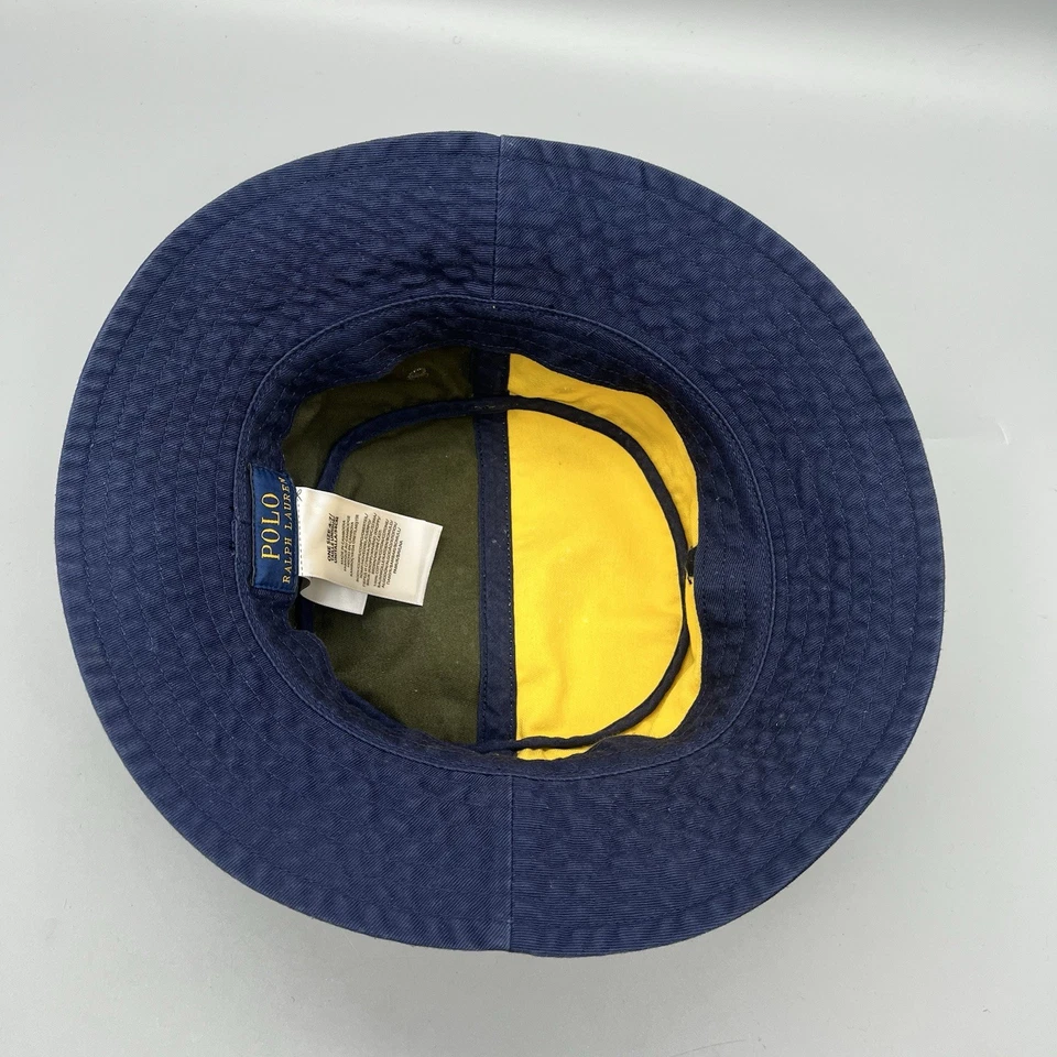 Polo Ralph Lauren Twill Color Block Bucket Hat Blue Green Yellow Youth 4-7 - Image 4 of 4