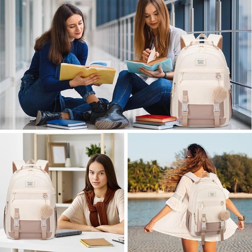 School Backpack for Teen Girls, 15.6 Inch College Backpack Elementary Middle ... - Picture 6 of 6