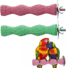 2pcs Bird Beak Grinding Stone, Parrot Stand Nail Trimming Stick Anti-Slip Parake