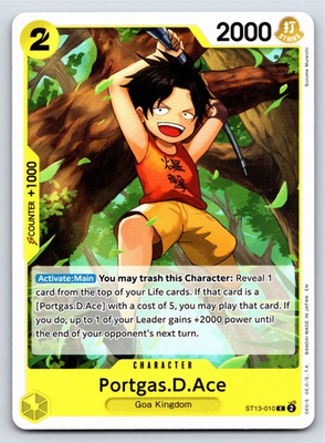 #ad One Piece ST13 010 Portgas.D.Ace 010 C US Seller $1.24