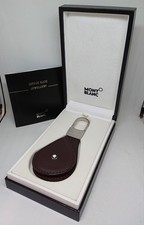 Portachiavi Mont Blanc in pelle marrone fatto a mano con scatola ottime condizioni 
