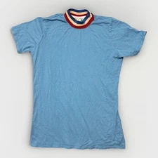 Big Bud Press Blue Ringer T Shirt Size XS Made In LA Binding Neck