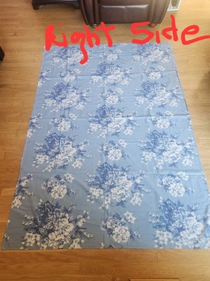 Ralph Lauren Vintage Round Cotton Blue Roses Tablecloth Lovely Look