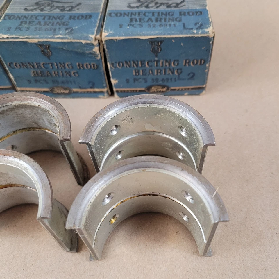 Nuevo como nuevo 1940 Ford V8 60 HP Rodamientos Juego de 4 Pares 92A-6211-L2 .010 EE. UU. Foto 3 de 4