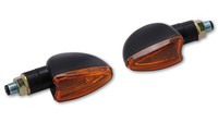 Highsider Motorrad Mini-Blinker Arrow Schwarz / Orange, E-GeprüFt (Paar)