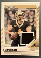 Panini 2024 Donruss Threads Derek Carr #DTH-DCA New Orleans Saints Memorabilia
