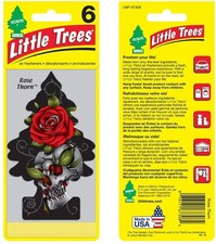Little Trees U6P-67308 Air Car Freshener Traditional Rose Thorn, 6-Pack