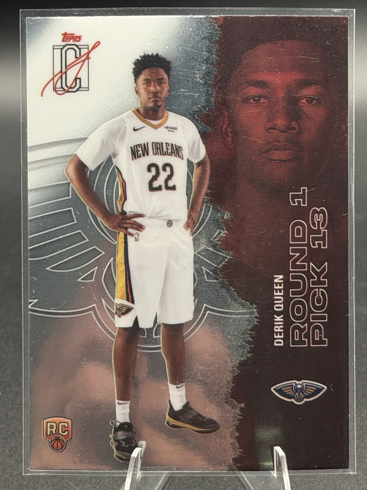 2025-26 Topps Signature Class DERIK QUEEN #110 Chrome Refractor RC Pelicans