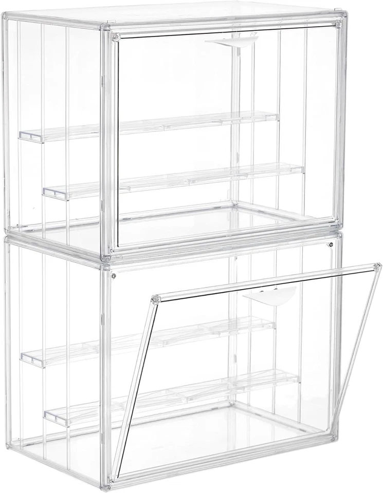 Magnetic Door Acrylic Display Case - Stackable, 2 Pack - Image 3 of 4