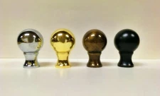 Lamp Finial-Machined Metal-BALL DESIGN, Available in 4 Finishes (1-pc)