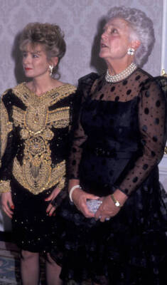 Sharon Bush Barbara Bush at The Karitas Foundation Abused Home- 1991 Old Photo