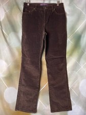 Women's Gloria Vanderbilt Brown Corduroy Flared Pants Size 8