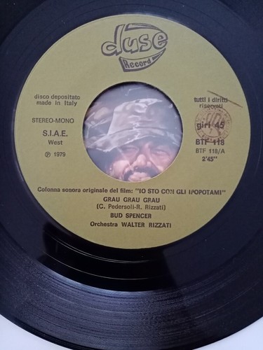 Walter Rizzati Bud Spencer Grau-Grau-Grau AUTOGRAMMIERT 45" Vinyl 7" SIGNIERT Partitur - Bild 5 von 11