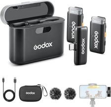 Godox WES1 WES2 Kit2 Wireless Lavalier Microphone for Smartphone iPhone Samsung