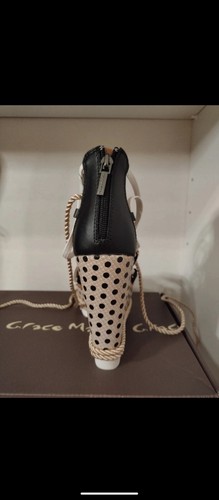 Zeppe A Pois Manila Grace Con Lacci - Manila Grace Wedges Polka Dots With Laces - Foto 2 di 5