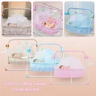 Electric Baby Cradle Auto-Swing Sleeping Basket Bassinet Rocker & Bluetooth ,MP3