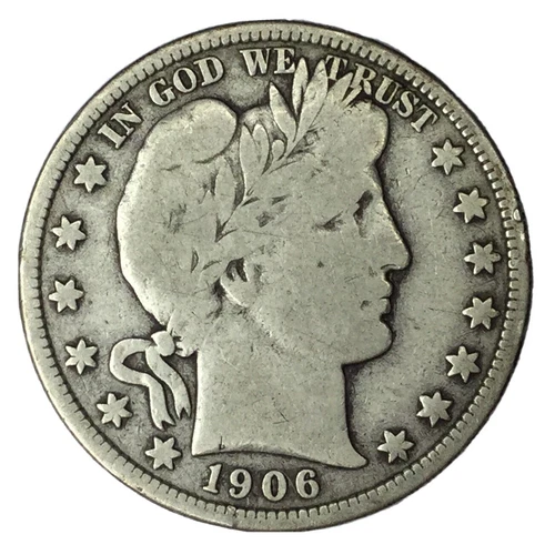 1906-D 50C Barber Half Dollar VG #