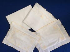 EUC Italia style crib, Toddler bedding cotton line,embroidered, white yellow