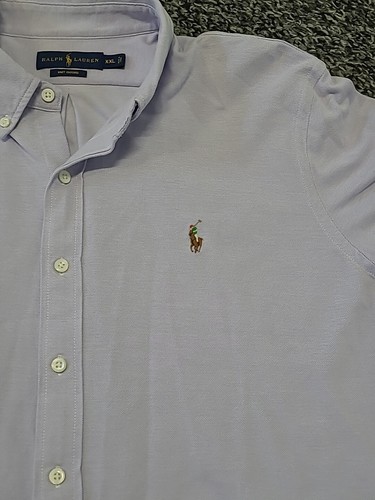 Ralph Lauren Hombres XXL Lavanda Oxford Botones Calce Clásico Colores Pascua - Imagen 4 de 7