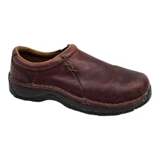 Red Wing Womens 8.5D 2322 Brown Leather Aluminum Toe Slip On Safety Work Shoes