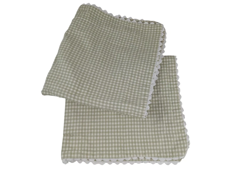 Waverly Almohada Sham ESTÁNDAR Verde Cuadros de Guinga Reversible Bric A Brac ÚNICO Foto 4 de 4