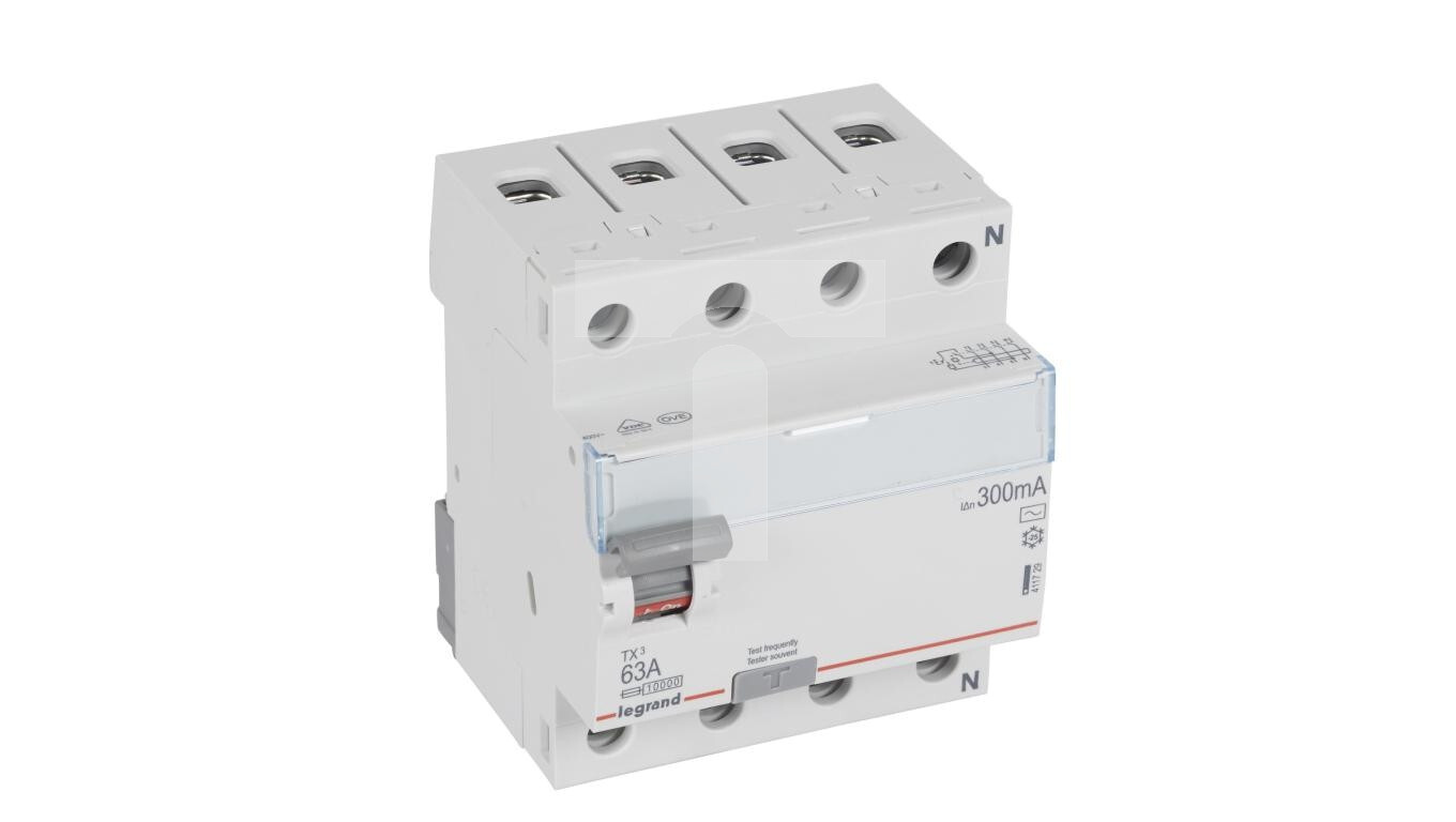 RCD 4P 63A 0.3A type AC P304 TX3 411729 /T2UK