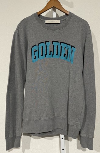 Golden Goose Deluxe Brand Crew Sweatshirt Sz L Grey / Stitched Letters