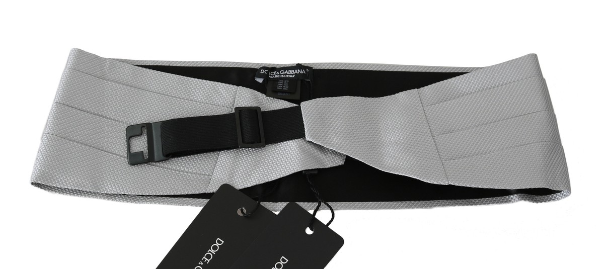 ベルト Dolce&Gabbana Silk satin cummerbund DOLCE & GABBANA Cummerbund White Men Waist Belt 100% Silk s