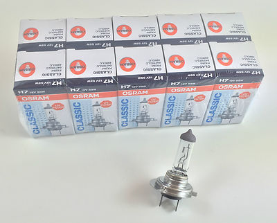 10 x OSRAM H7 CLASSIC LAMP 12V 55W BULB LAMP BULB 