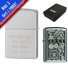Personalised Engraved Engine Emblem Official Zippo Windproof Lighter