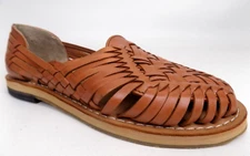 NEW! Sols Women Ana 2.0  Slip On Brown Huarache Casual Leather Sandal Size 7.0 M