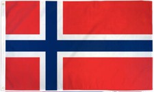 Norway Flag 3x5ft House Flag Norwegian 100D SPUN POLYESTER Flag W/ GROMMETS
